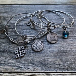 Alex and Ani charm bracelets set of 4